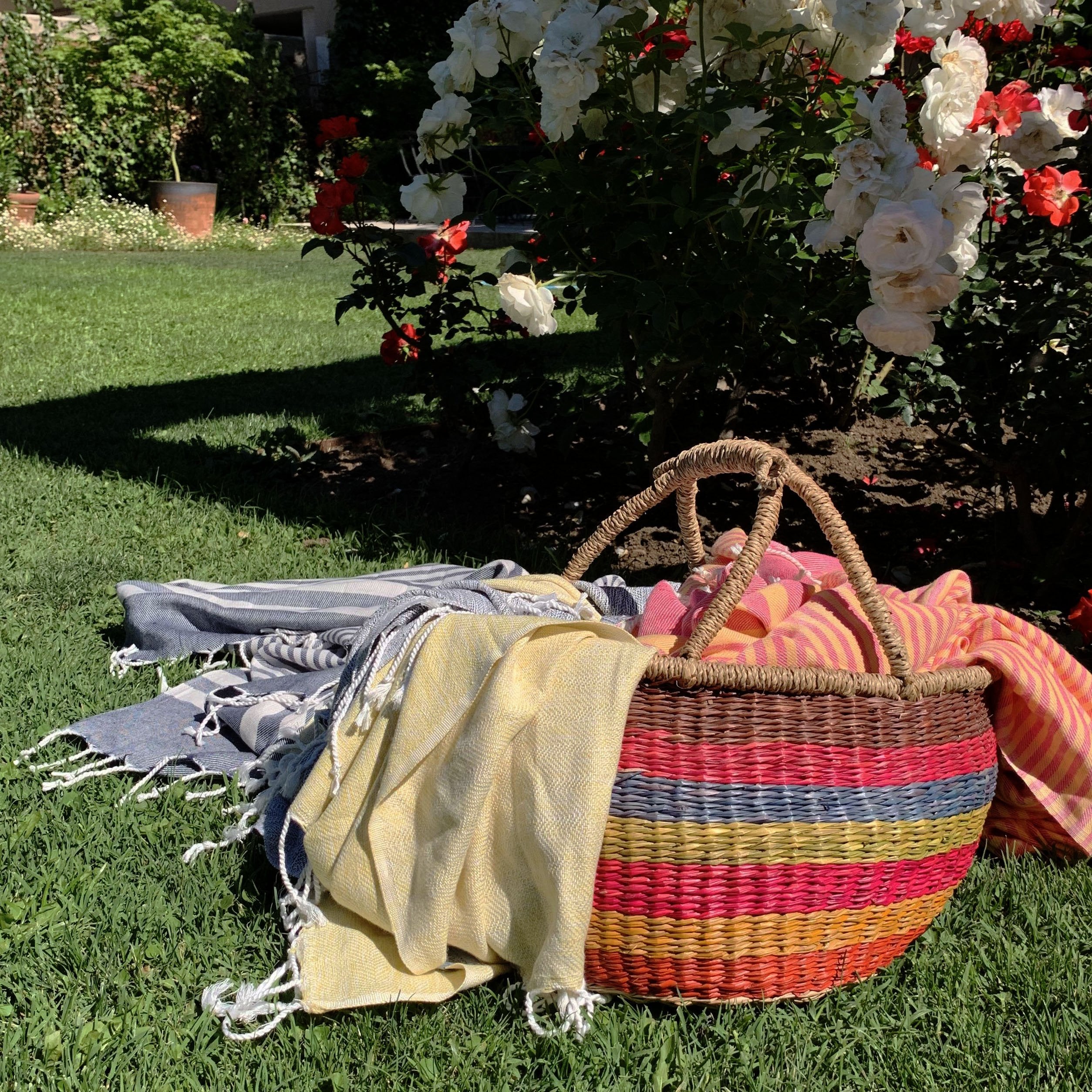 Yalova Super Soft Marbled Turkish Towel - Yellow