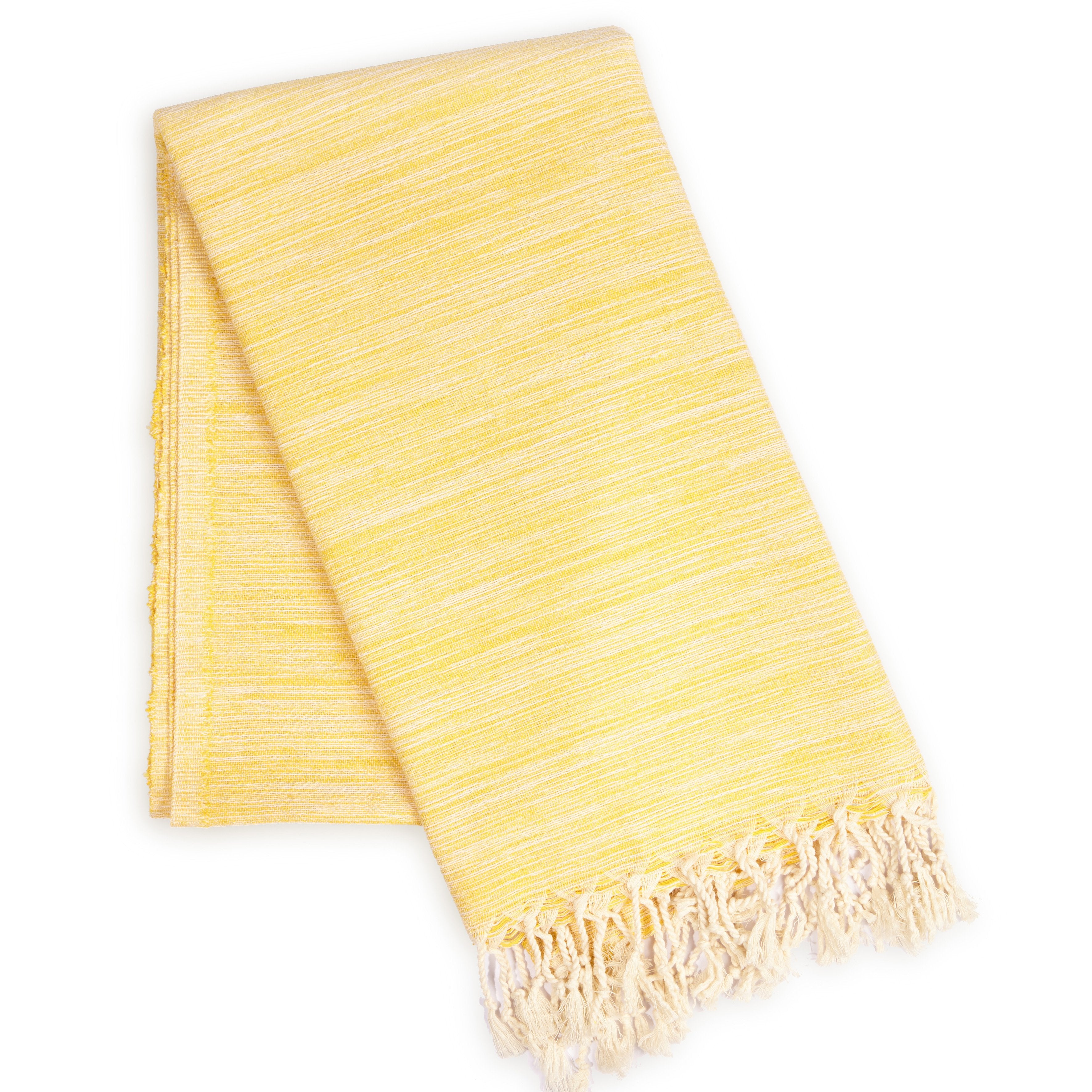 Yalova Super Soft Marbled Turkish Towel - Yellow